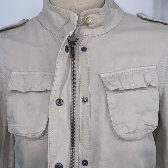 Loft Cotton Linen Blend Twill Utility Jacket Cream‎ SP - Picture 8 of 16